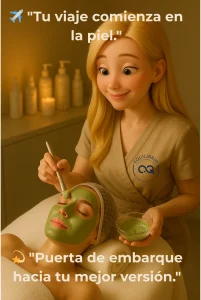 ¿Qué es Puerta de Embarque a una Nueva Piel? Es un protocolo único de tratamiento facial en Bilbao que comienza con un diagnóstico facial avanzado mediante microcámara 4D Glow. Analizamos en profundidad manchas, arrugas, hidratación, poros y textura de tu piel para entenderla desde dentro. A partir de este análisis, revisamos tu rutina cosmética (sí, INCI incluido) para detectar qué productos están frenando tus resultados. Finalizamos con un tratamiento personalizado con activos hidratantes, regenerantes y reparadores, adaptados a tus verdaderas necesidades cutáneas.