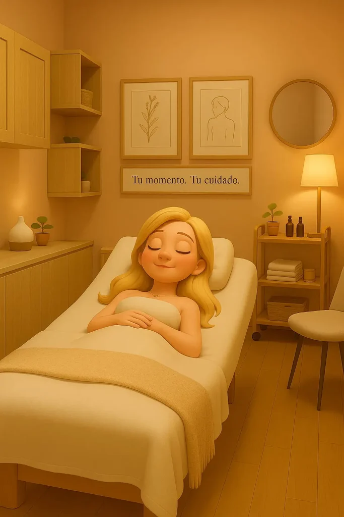 “Viaje Mágico al Paraíso”, un tratamiento facial y corporal estrella que despierta tus sentidos y transforma tu piel desde la primera sesión. ✨ ¿En qué consiste este ritual exclusivo? Diagnóstico profundo: iniciaremos observando tu piel con técnica avanzada para detectar poros, textura, niveles de hidratación, luminosidad y posibles zonas de tirantez o apagamiento. Tratamiento facial de autor: productos de alta cosmética seleccionados para hidratar, regenerar y equilibrar tu piel, acorde a tus necesidades reales. Masaje integral corporal: masaje craneal + brazos y manos para liberar tensiones, estimular la circulación y ofrecer un bienestar holístico. Ambiente sensorial: luces tenues, aromas envolventes, detalle dulce con chocolate, infusión relajante… un momento que no solo cuida tu piel, cuida tu alma.