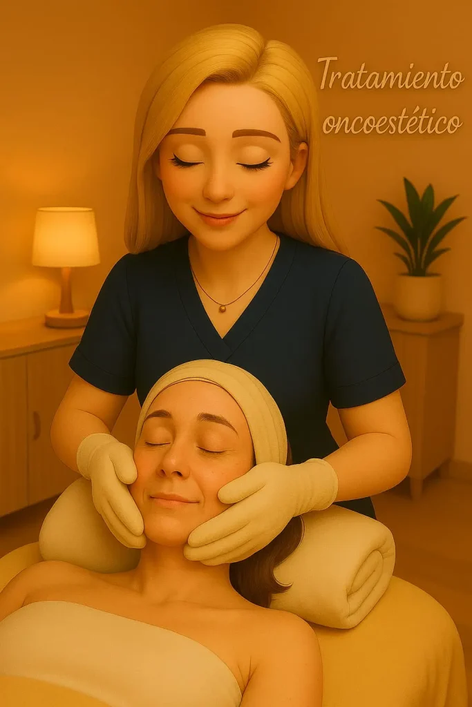 Los tratamientos oncológicos (quimioterapia, radioterapia...) pueden afectar la piel de muchas formas: sequedad extrema, sensibilidad elevada, pérdida de barrera cutánea, enrojecimientos, descamaciones o fotosensibilidad.  Una piel así requiere fórmulas suaves, sin perfumes ni irritantes, y protocolos que restauren la función barrera, retengan la hidratación y calmen inflamaciones. Y, por supuesto. profesionales cualificadas como Susana Basurto, especializada en Estética Oncológica gracias a su formación en Estética Oncológica de la Fundación Ricardo Fisas Natura Bissé.  👉 ¡Quiero una cita ya! 🌿 ¿Qué incluye el tratamiento facial oncológico Oasis de Serenidad? Este ritual facial especializado combina: Limpieza ultrasuave y oxigenante, no invasiva, que respeta la barrera cutánea. Masaje calmante con efecto drenante para aliviar inflamación y tensión facial. Mascarilla terapéutica regeneradora con activos suaves que ayudan a suavizar, calmar y proteger la piel. Sérum y crema ultra reparadores, formulados sin perfumes ni irritantes, que devuelven luminosidad y confort.